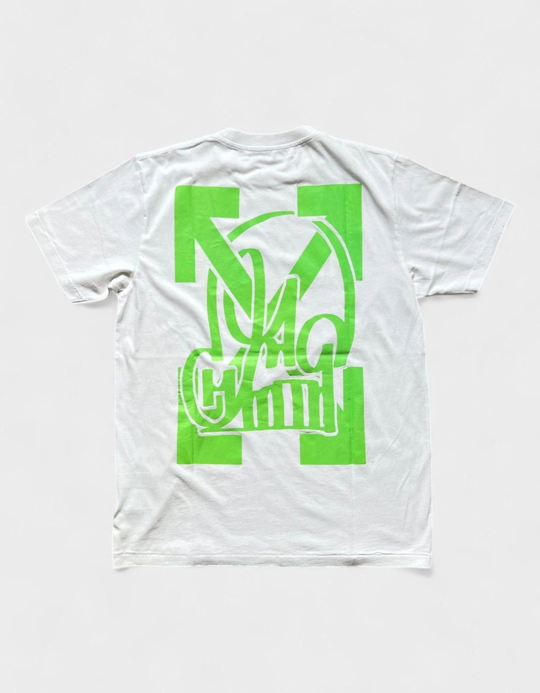 Off White Katsu TV S/S T-Shirt White Green Fluo, 5 of 4
