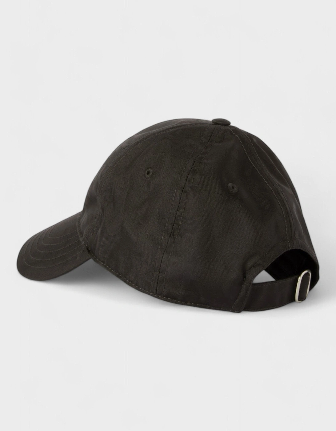 Nylon Jacquard Baseball Cap Black