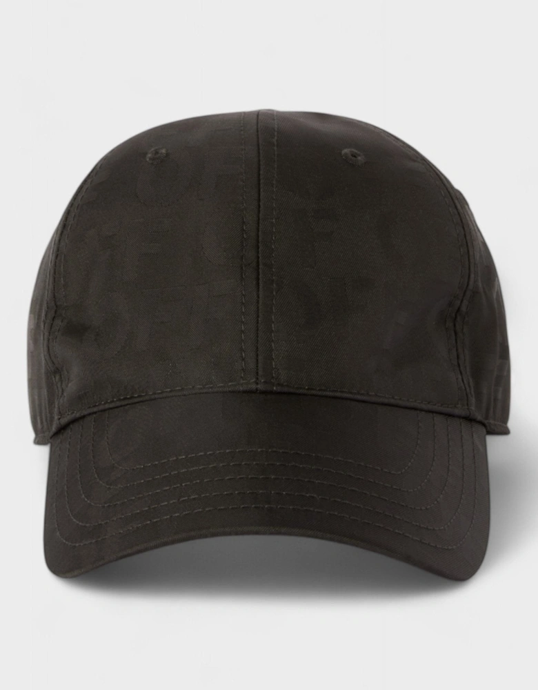 Nylon Jacquard Baseball Cap Black