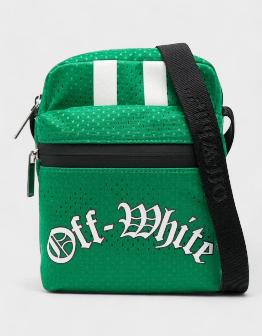 Off-White Men's Off-White Outdoor Crossbody Mesh Bag - Green