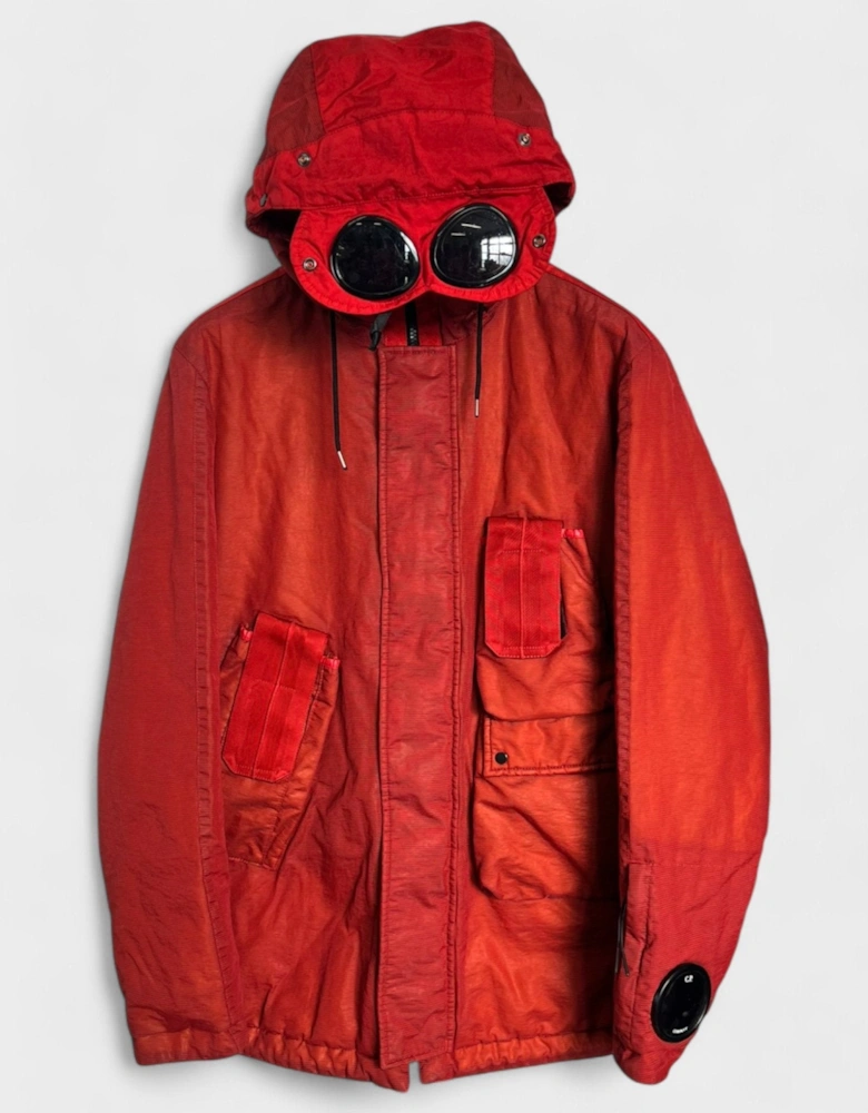 C.P Company Nylon Frosted Red Dyed Goggle Jacket