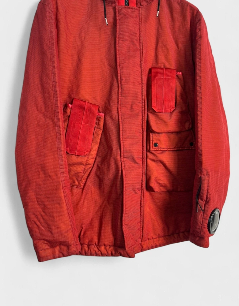 C.P Company Nylon Frosted Red Dyed Goggle Jacket