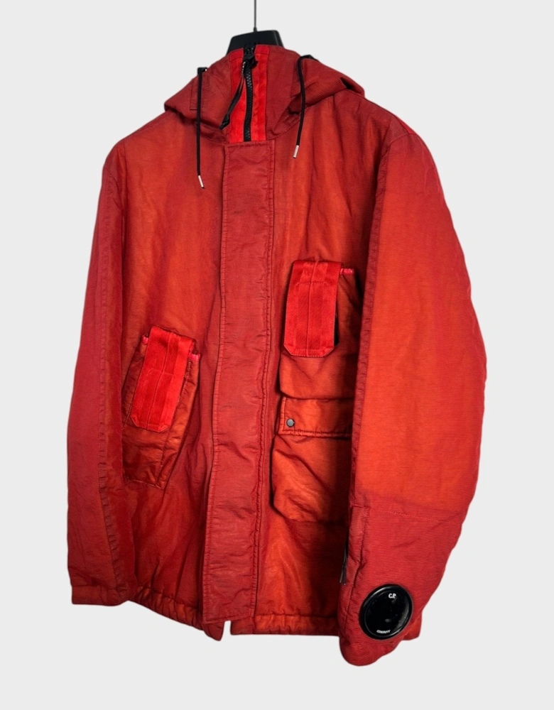 C.P Company Nylon Frosted Red Dyed Goggle Jacket