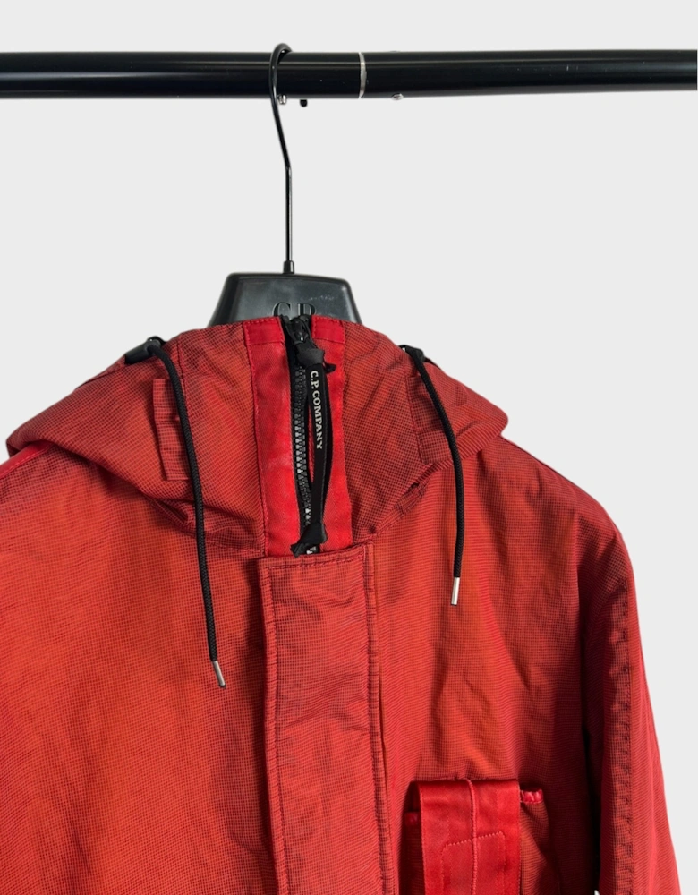 C.P Company Nylon Frosted Red Dyed Goggle Jacket