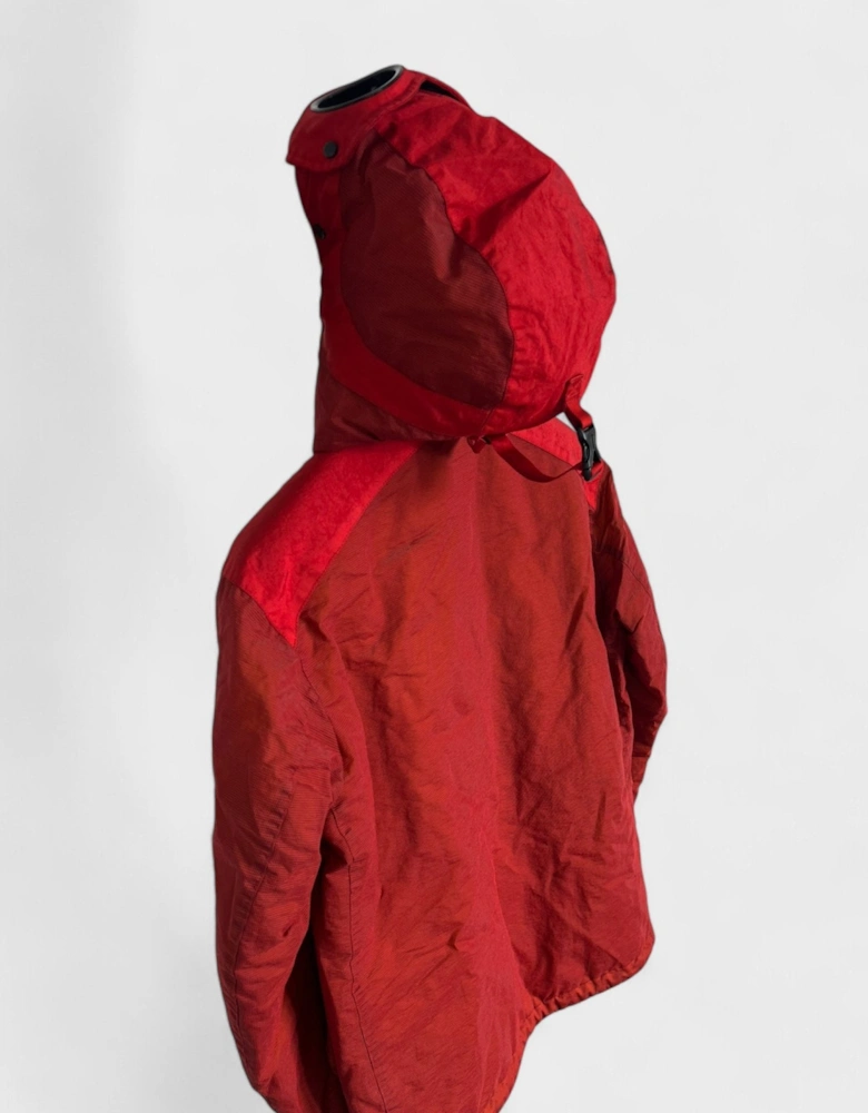 C.P Company Nylon Frosted Red Dyed Goggle Jacket
