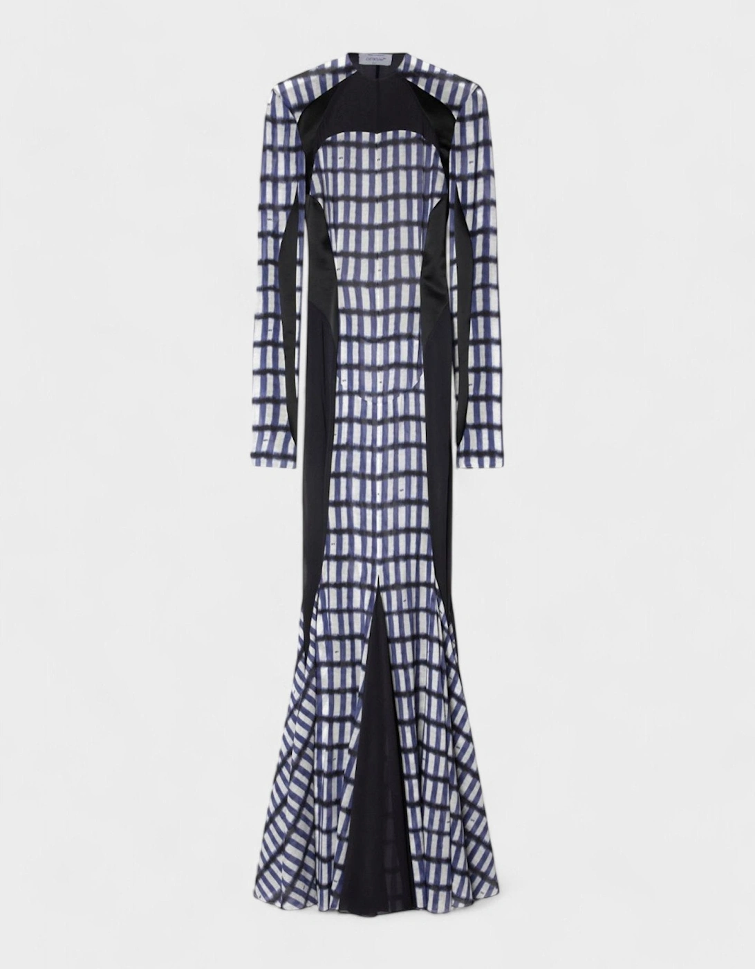 Shibori Geometric Print Long Dress Blue/Black, 6 of 5