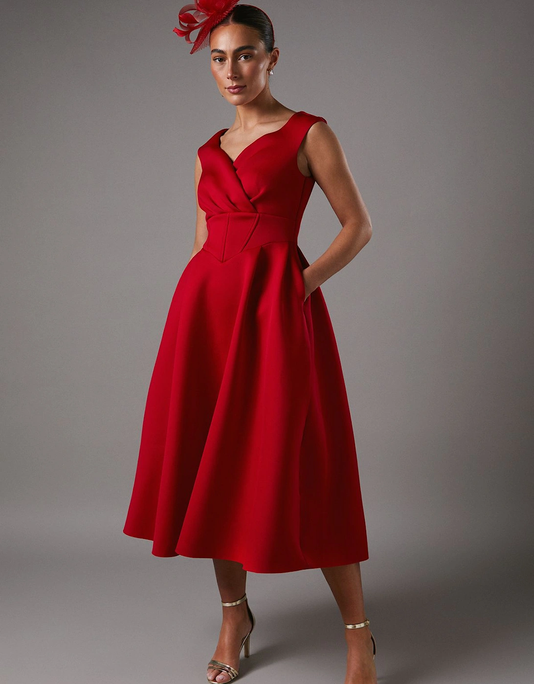 Bardot Scuba Midi Dress, 2 of 1