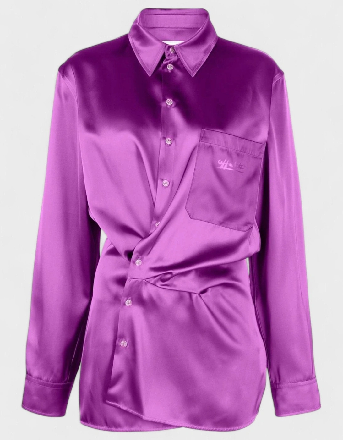 Duchesse Twist Shirt Dress Fuchsia Pink, 3 of 2