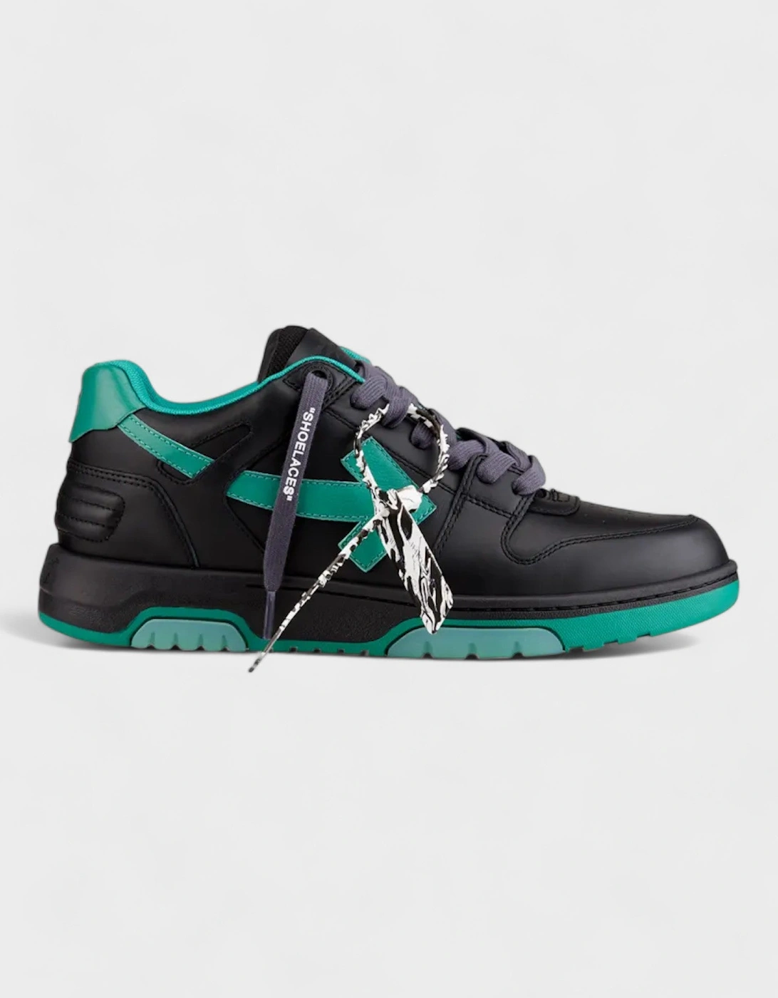 Out Of Office Leather Sneaker Black/ Green, 5 of 4