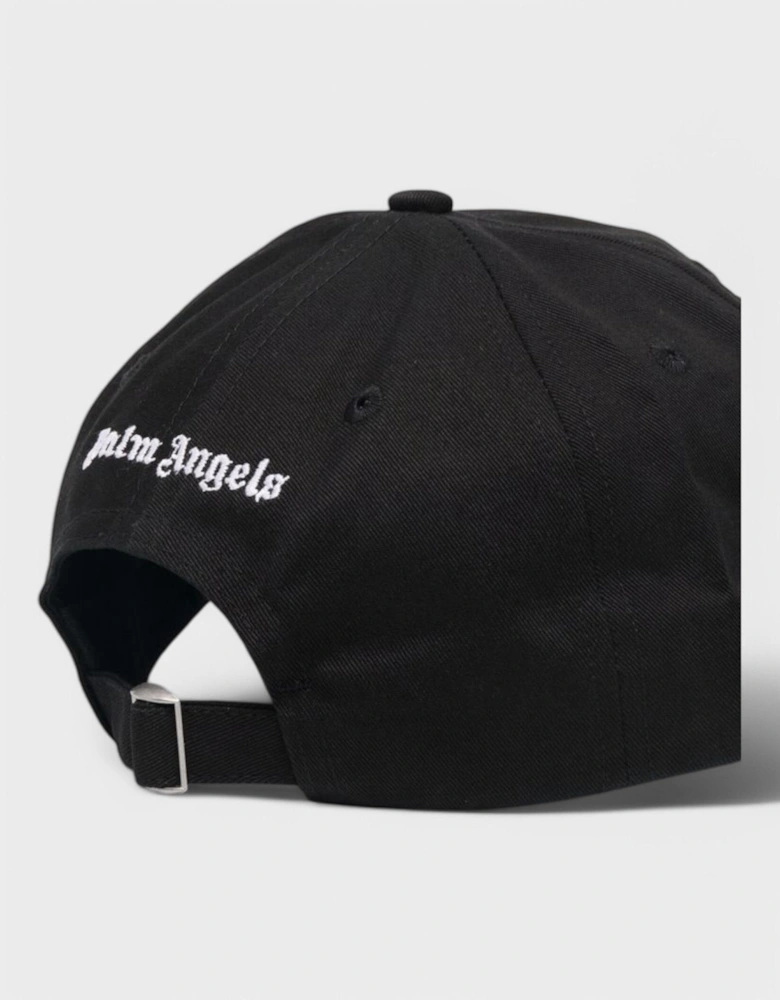 Embroidered Gothic Intarsia Logo Strap-Back Cap Black/White (Ss22)