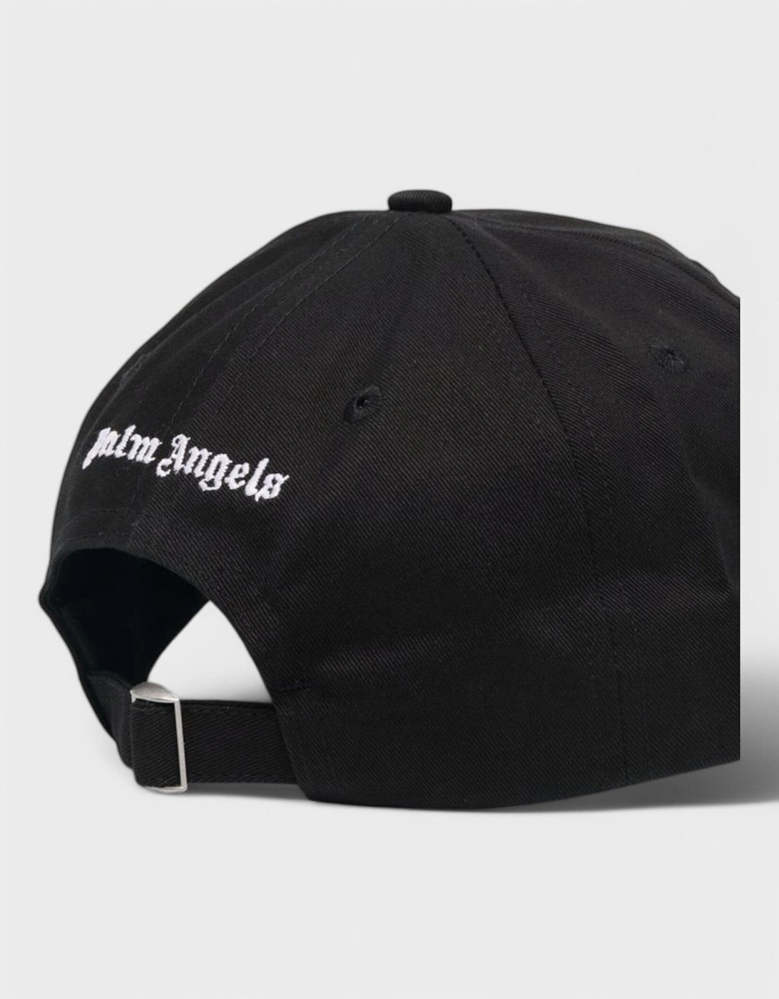 Embroidered Gothic Intarsia Logo Strap-Back Cap Black/White (Ss22)