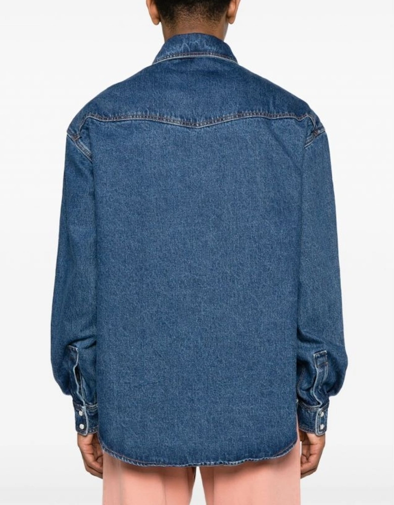 Monogram Denim Shirt Blue