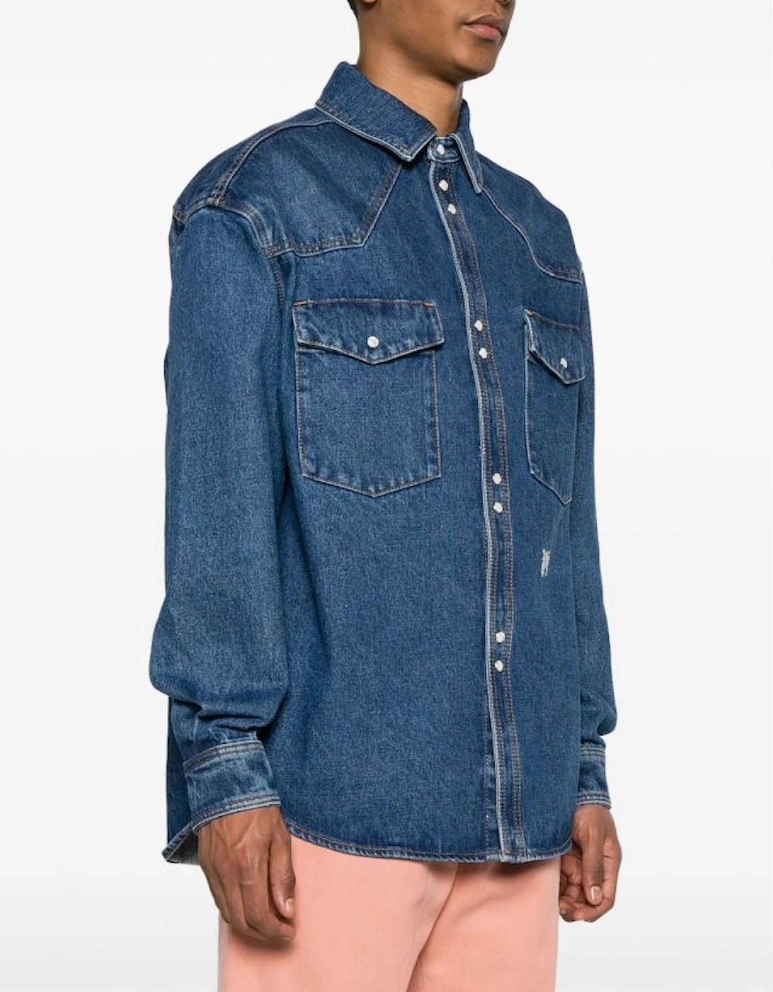 Monogram Denim Shirt Blue