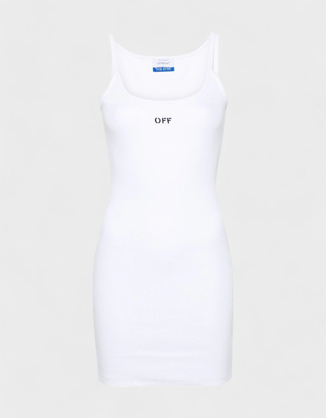 Off Stamp Rib Basic Tank Dress White, 5 of 4
