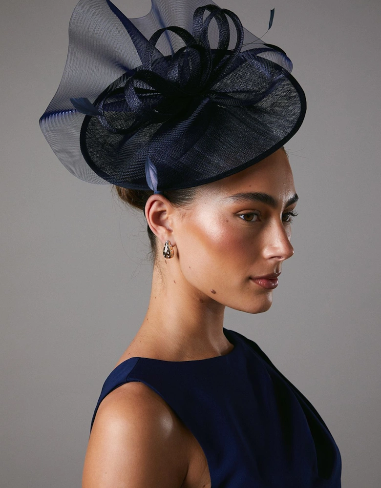 Loop And Feather Disc Fascinator