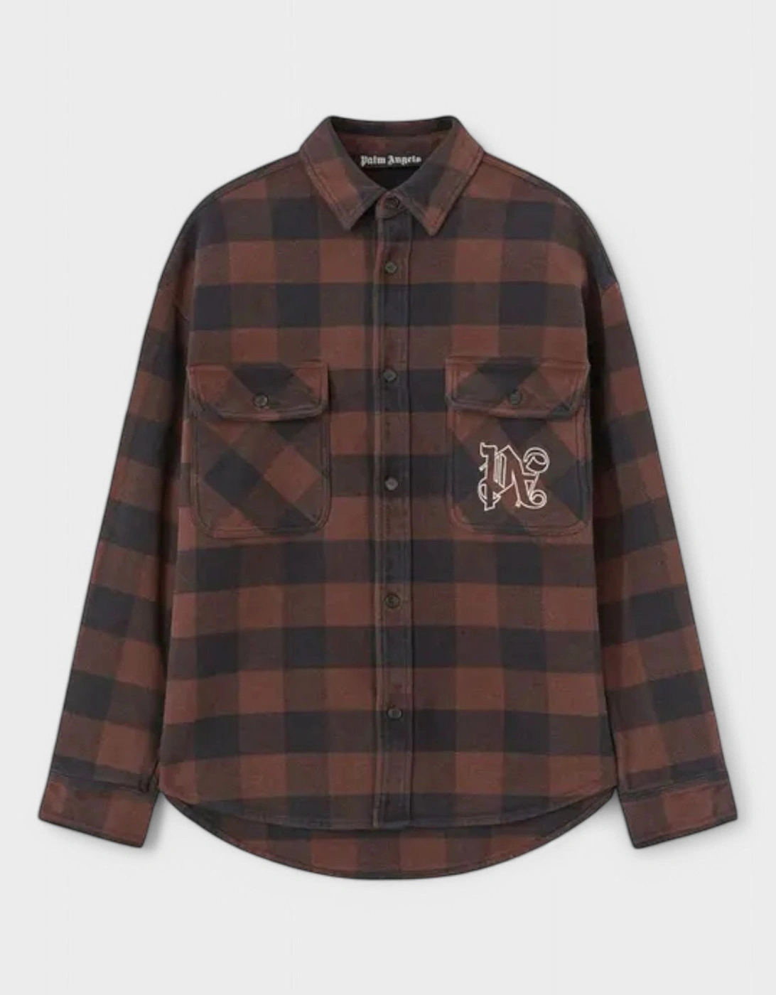 Check Pattern Overshirt 'Brown/Off White', 3 of 2