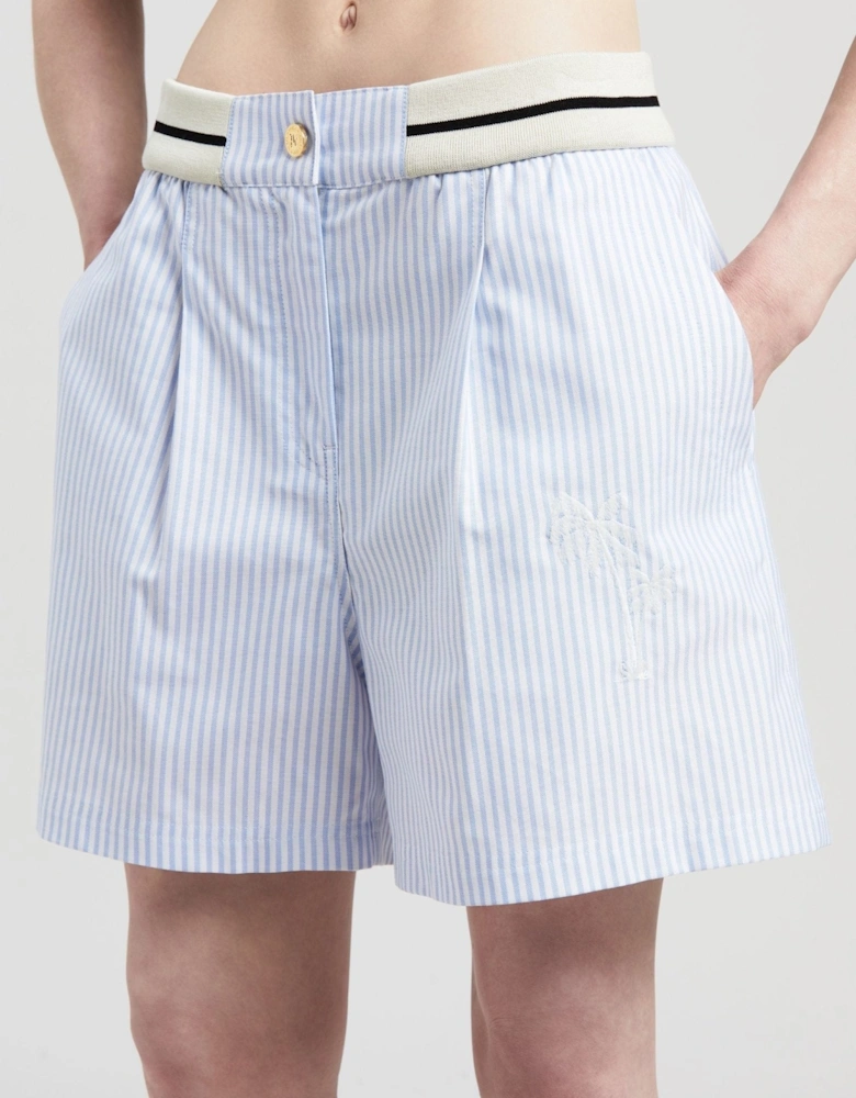Palms Striped Boxer Shorts Light Blue