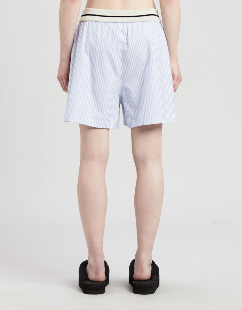 Palms Striped Boxer Shorts Light Blue