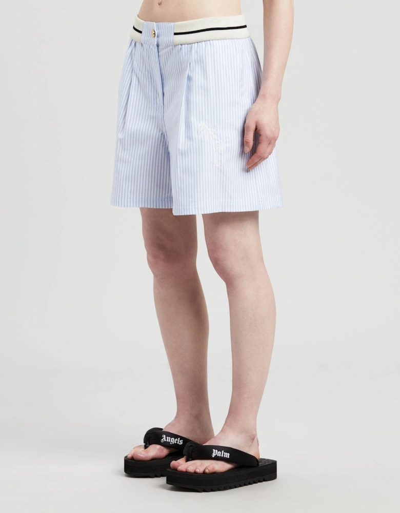 Palms Striped Boxer Shorts Light Blue