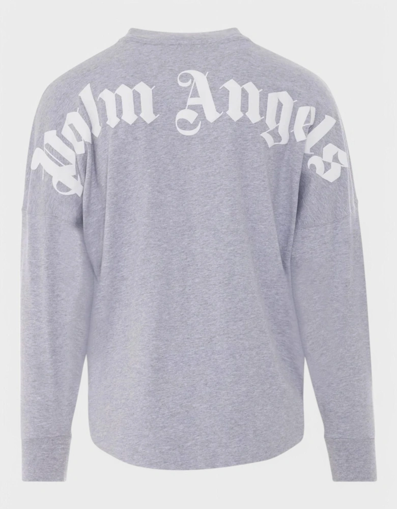 Gothic Logo Longsleeve T-Shirt Melange Grey