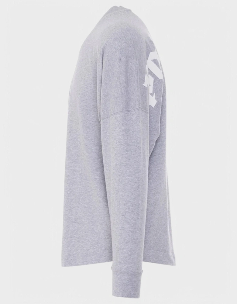 Gothic Logo Longsleeve T-Shirt Melange Grey