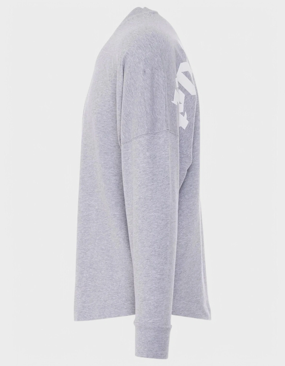 Gothic Logo Longsleeve T-Shirt Melange Grey