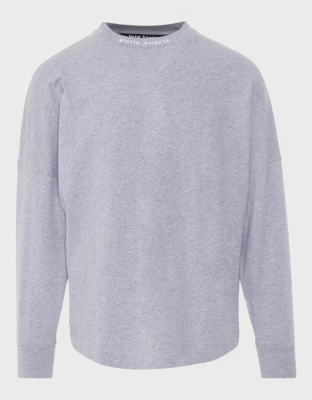 Gothic Logo Longsleeve T-Shirt Melange Grey
