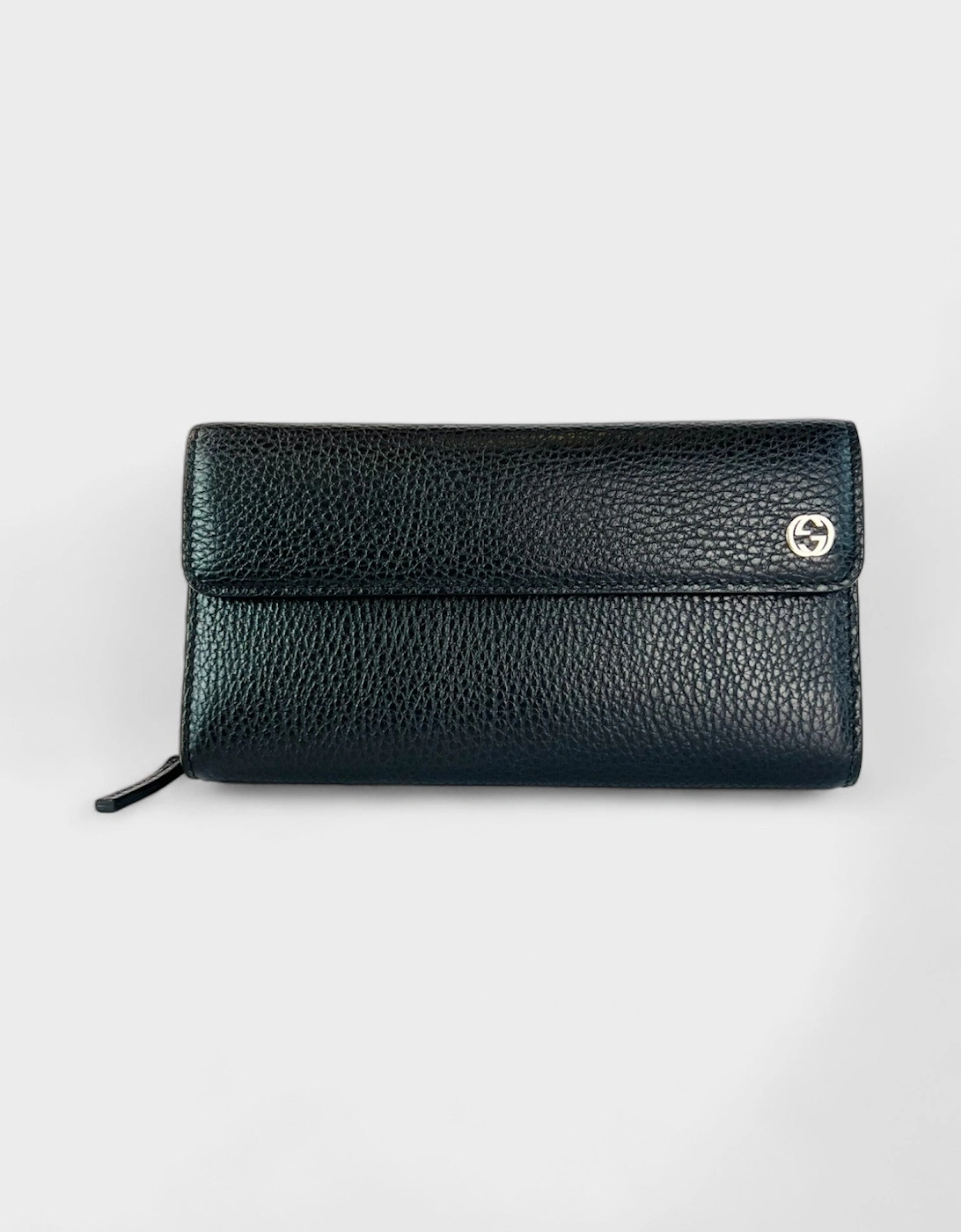Leather Continental Tri-Fold Wallet Black, 10 of 9
