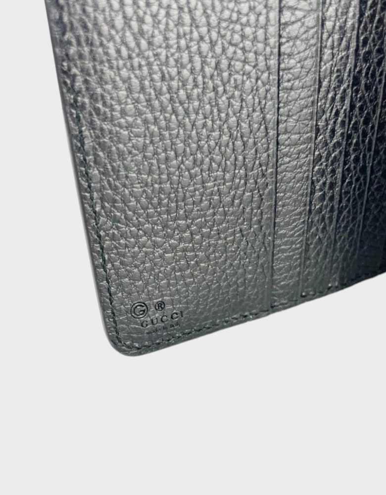 Leather Continental Tri-Fold Wallet Black