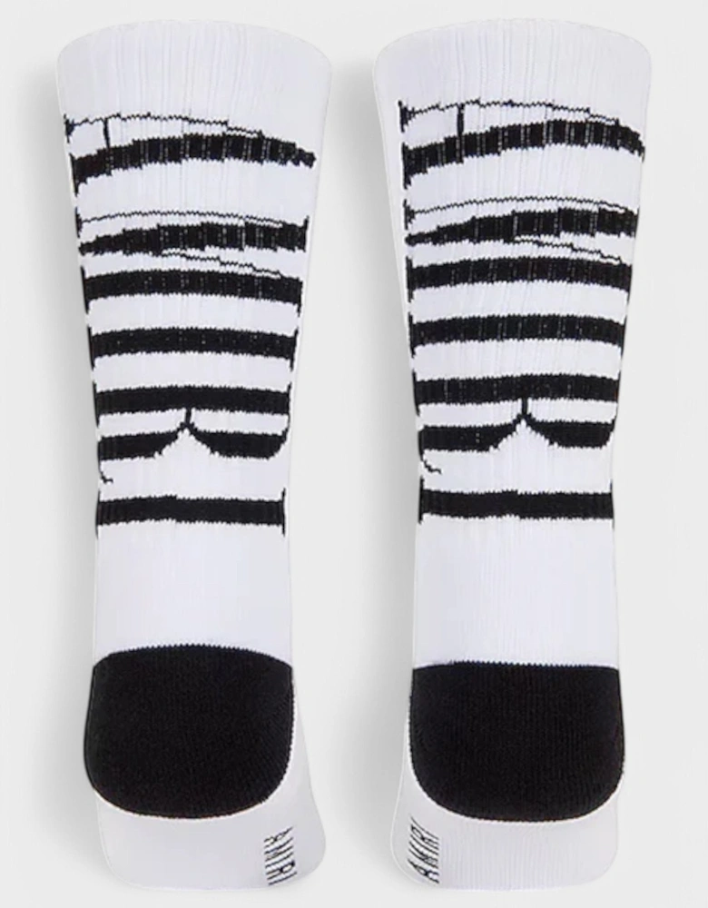 Vertical Logo Socks White/Black
