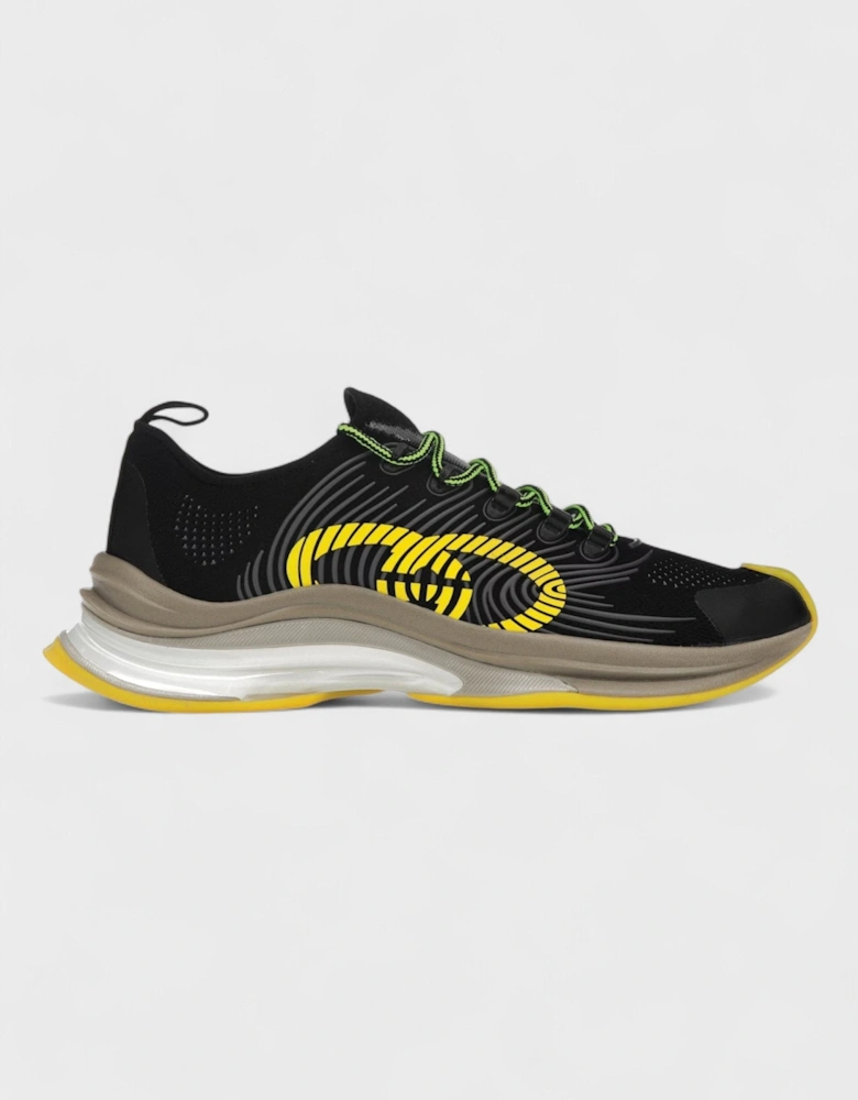 Run Sneakers Black Yellow