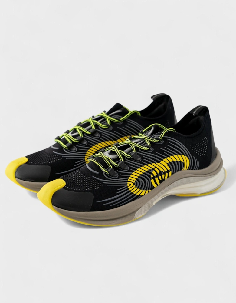 Run Sneakers Black Yellow