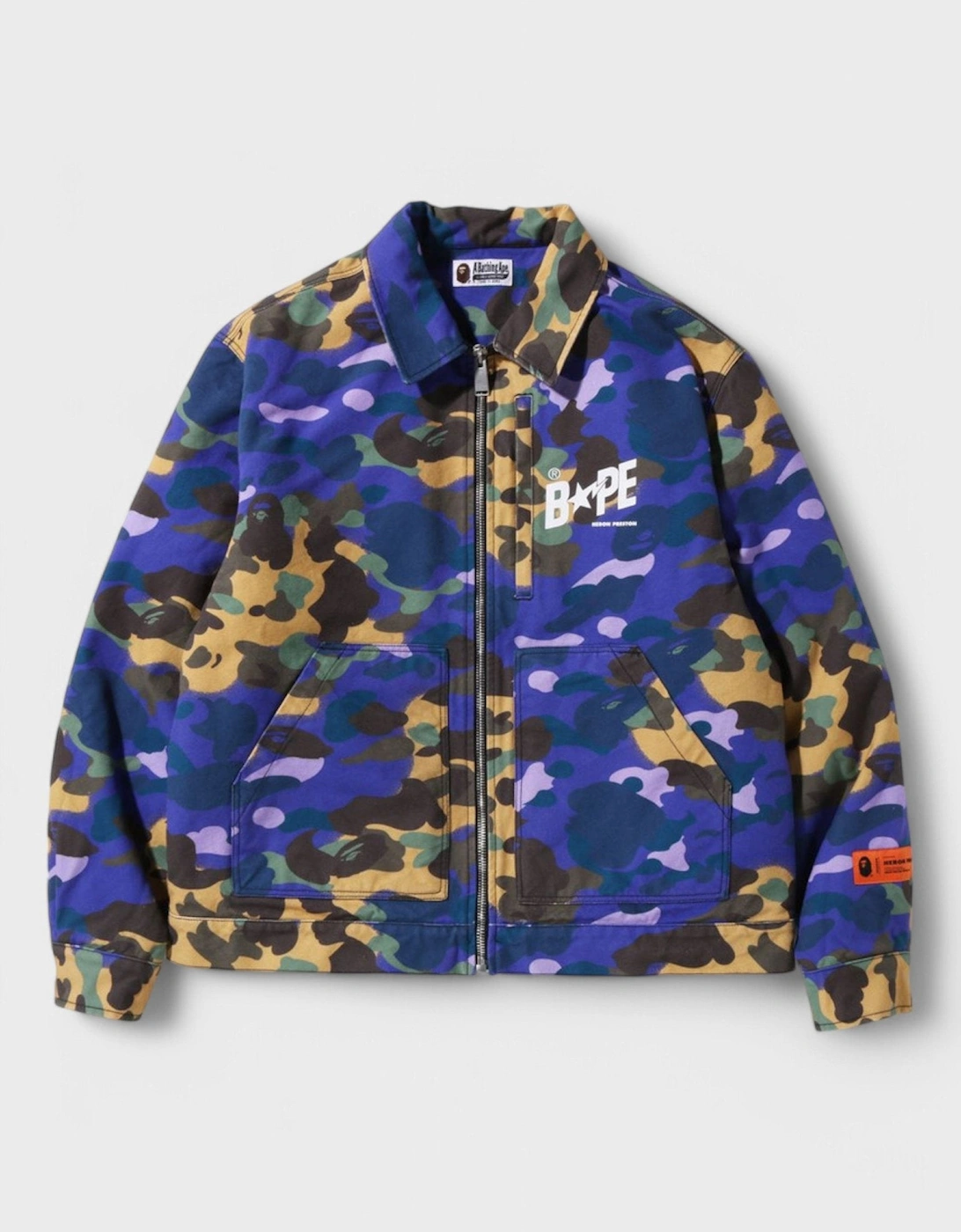 Bape X Mix 1St Camo Duck Trucker Jacket Purple, 3 of 2