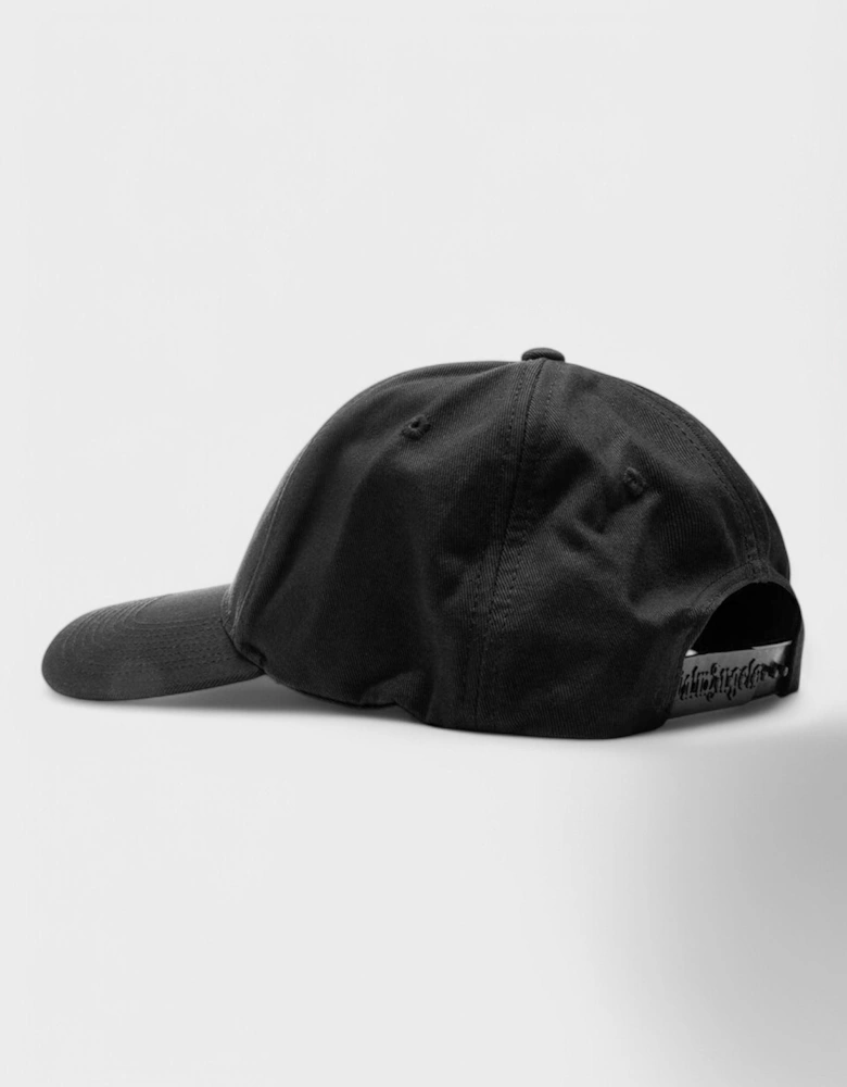 Logo-Print Cotton Cap Black
