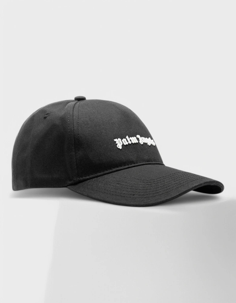 Logo-Print Cotton Cap Black