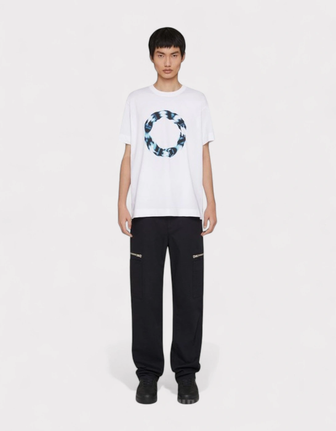 Oversized T-Shirt In Cotton With Circle Print