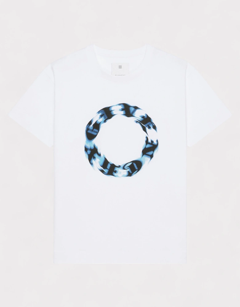Oversized T-Shirt In Cotton With Circle Print