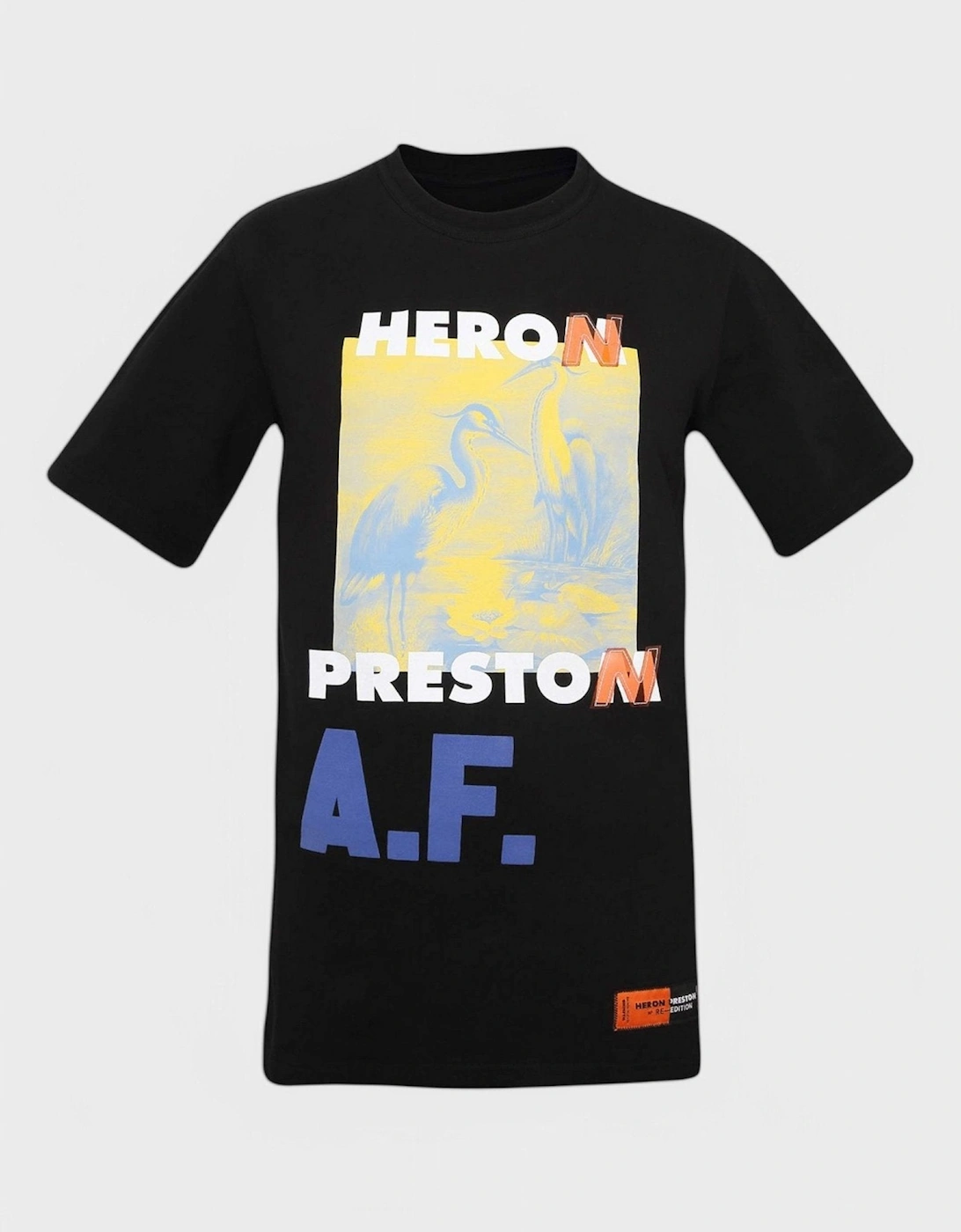 A.F. Authorised Oversized T-Shirt Black/Lemon Yellow, 3 of 2