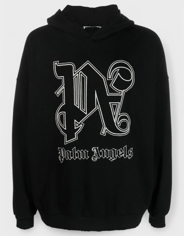Monogram Statement Hoodie 'Black/Off White'