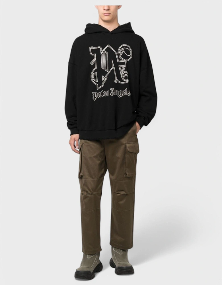 Monogram Statement Hoodie 'Black/Off White'