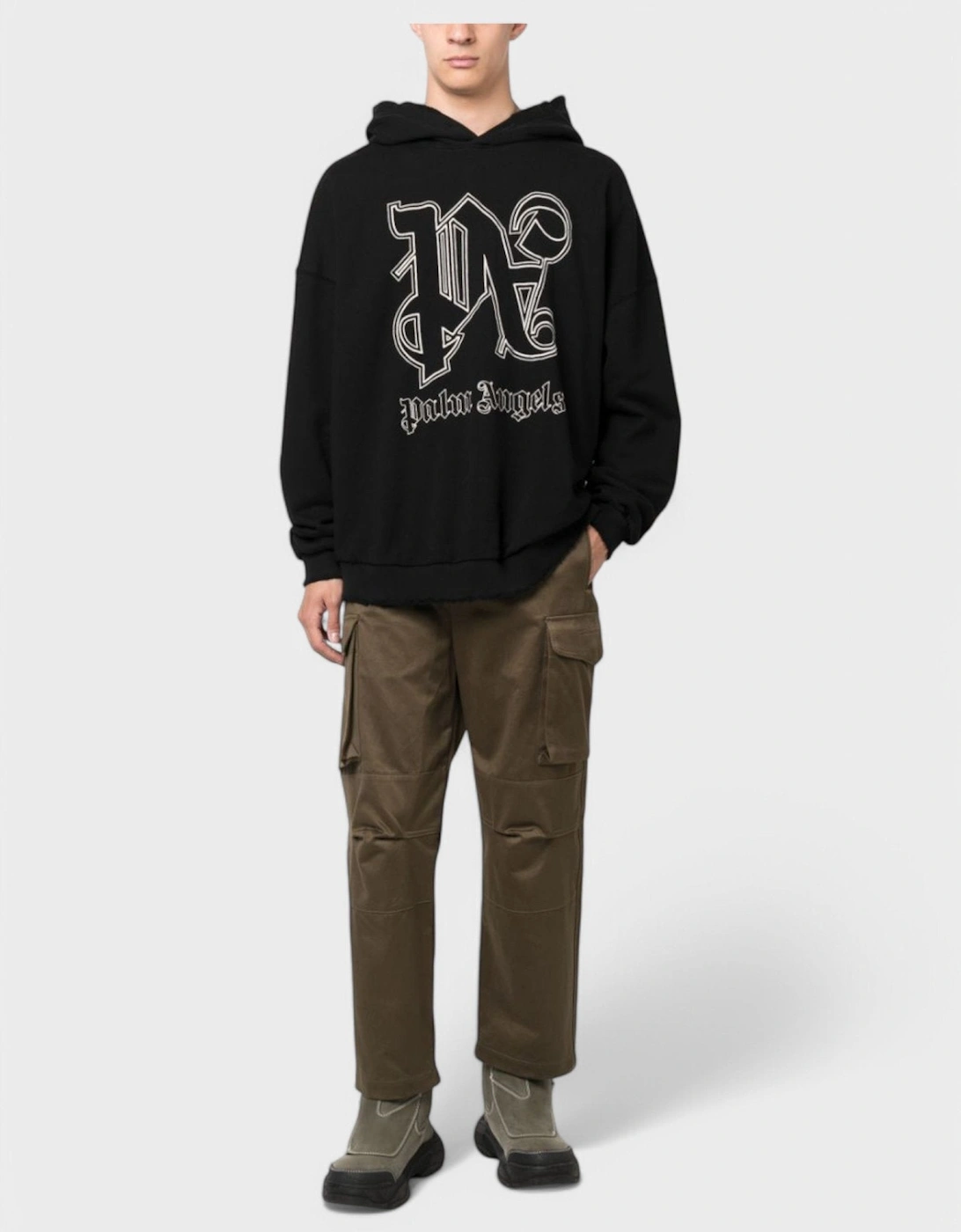 Monogram Statement Hoodie 'Black/Off White'