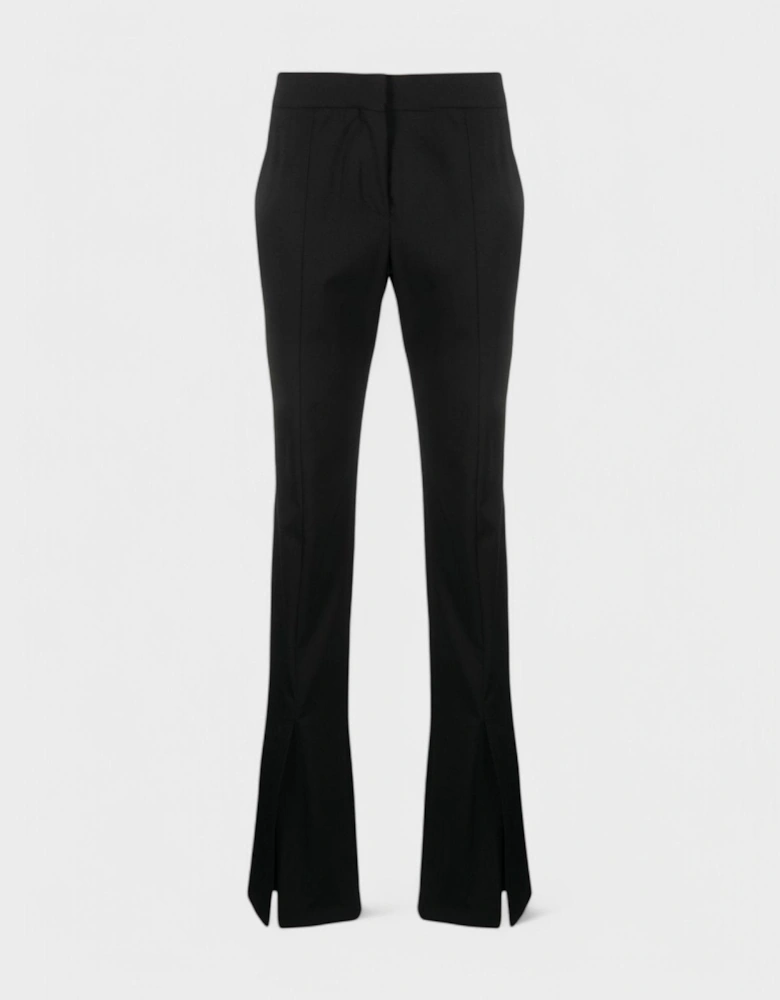 Wool Blend Basic Slim Pant Black