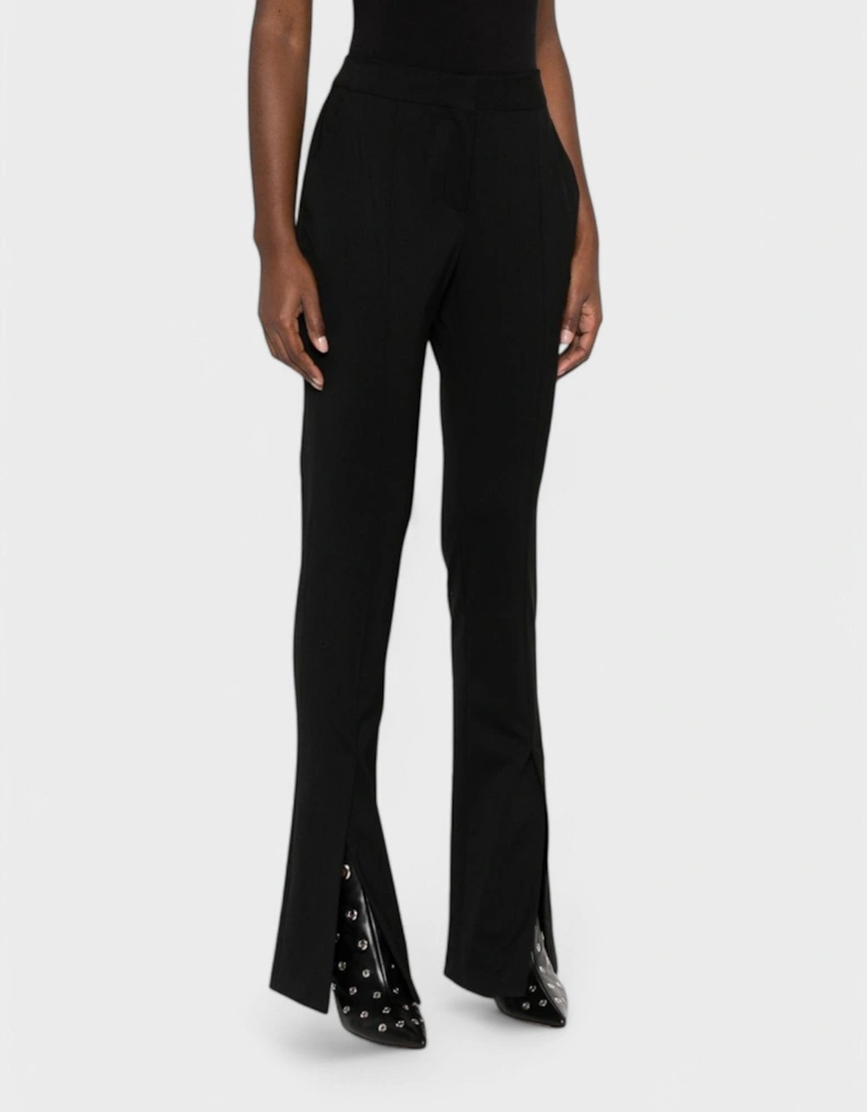 Wool Blend Basic Slim Pant Black