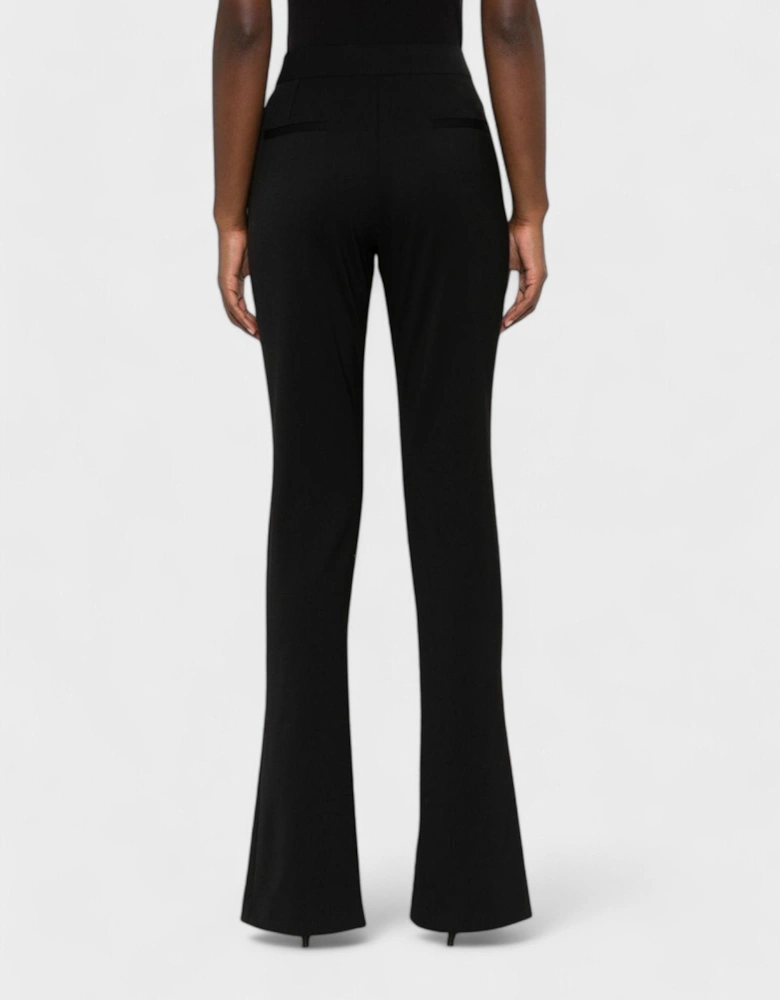 Wool Blend Basic Slim Pant Black