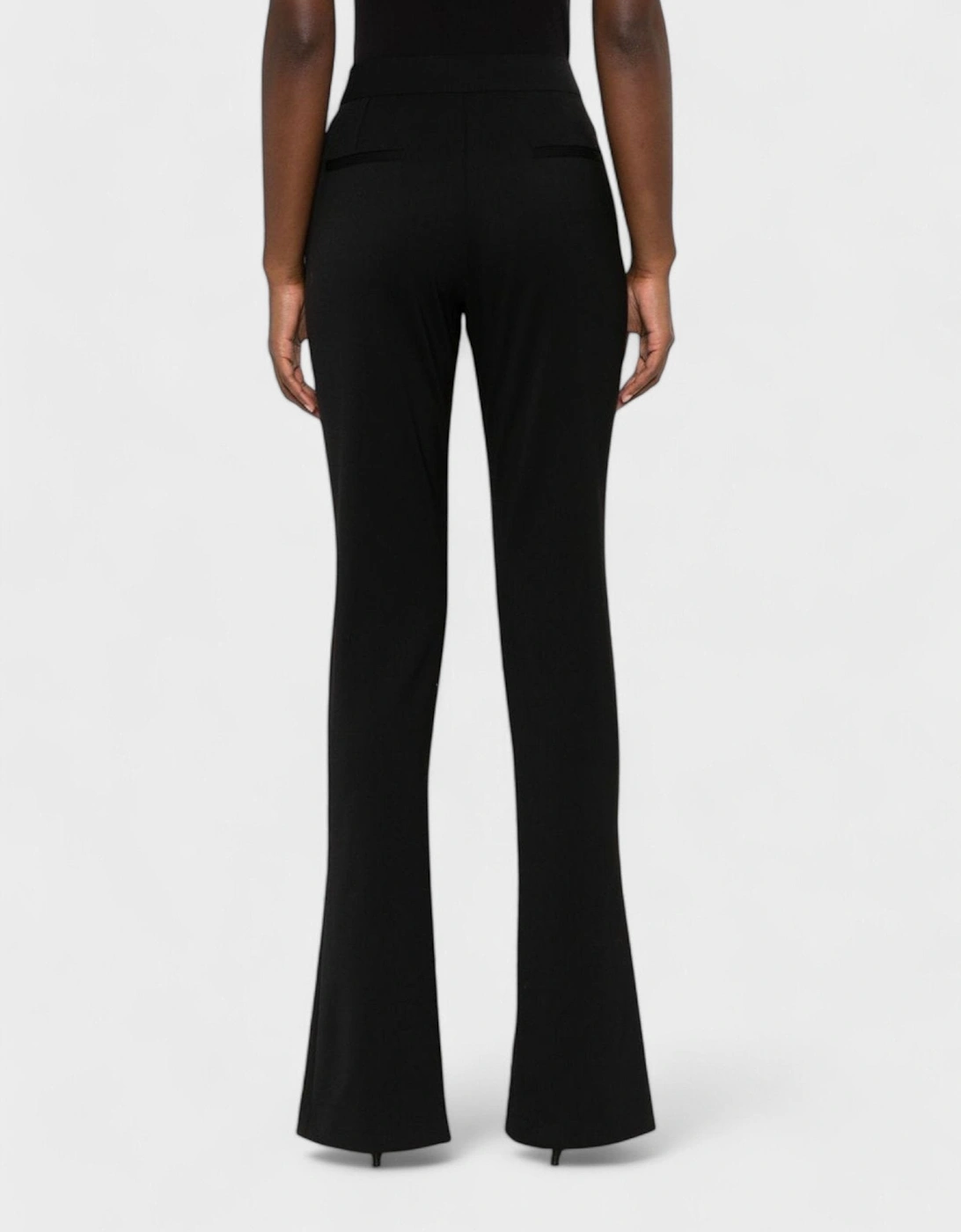 Wool Blend Basic Slim Pant Black