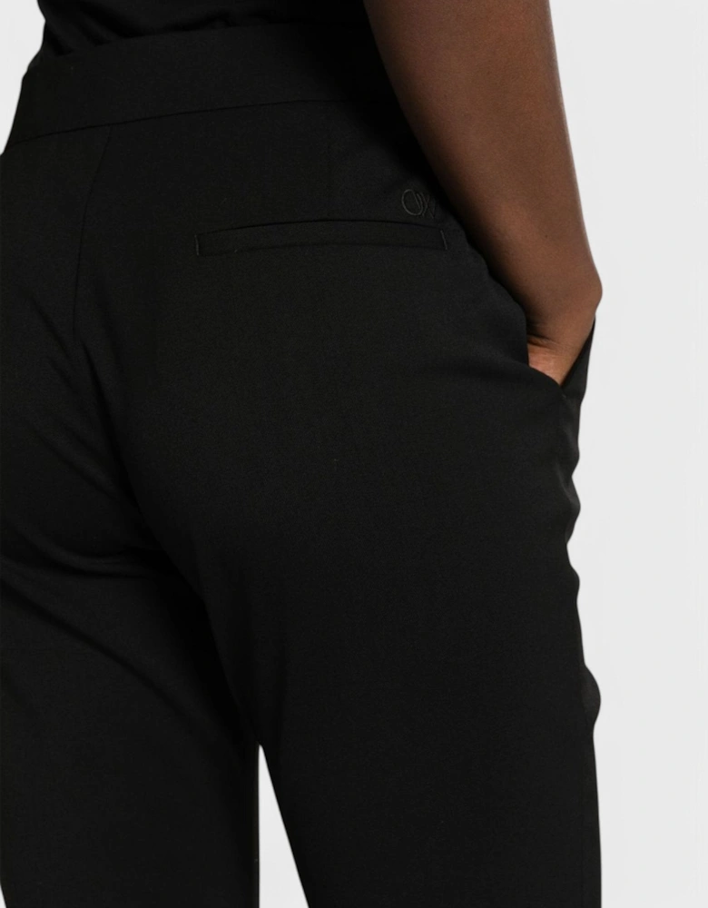Wool Blend Basic Slim Pant Black
