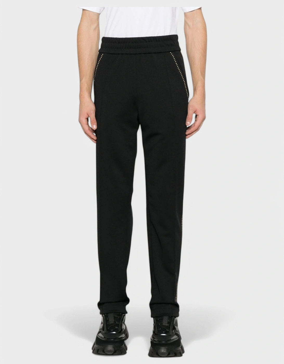 Monogram Stud Track Pants 'Black/Silver'