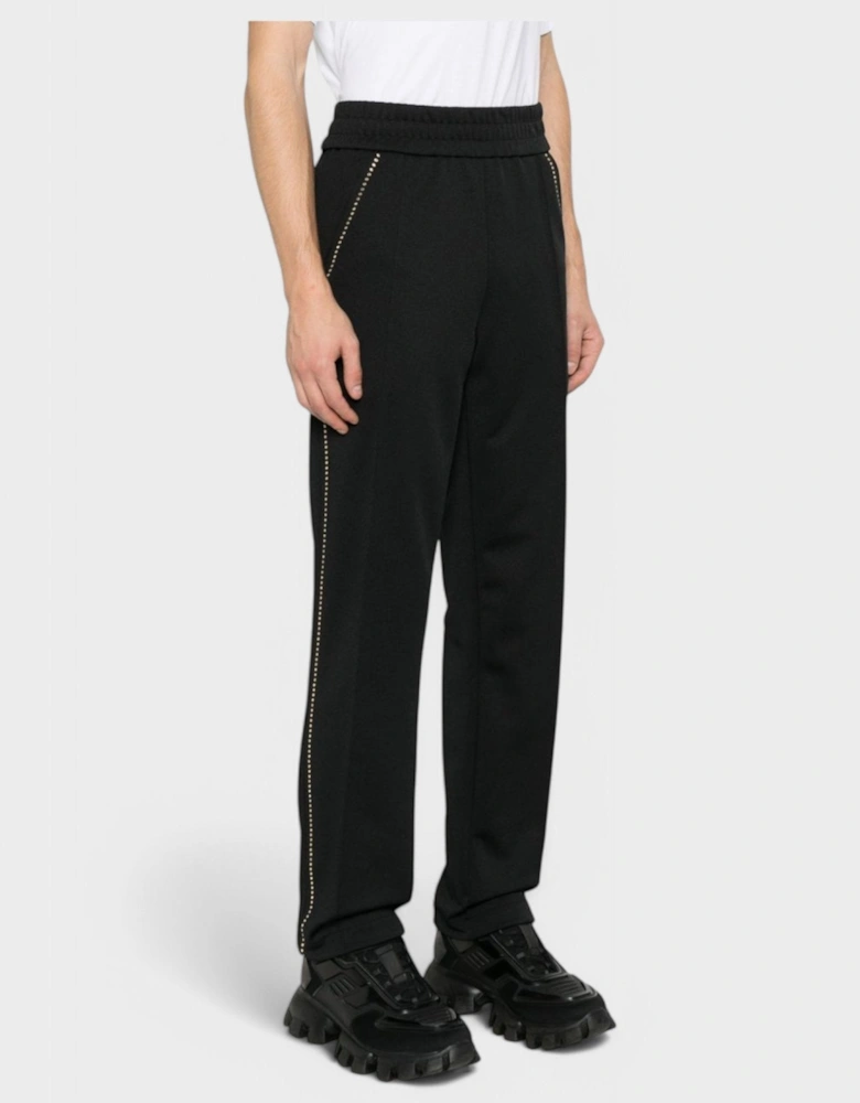 Monogram Stud Track Pants 'Black/Silver'