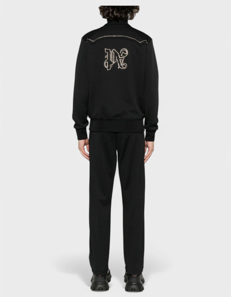 Monogram Stud Track Pants 'Black/Silver'