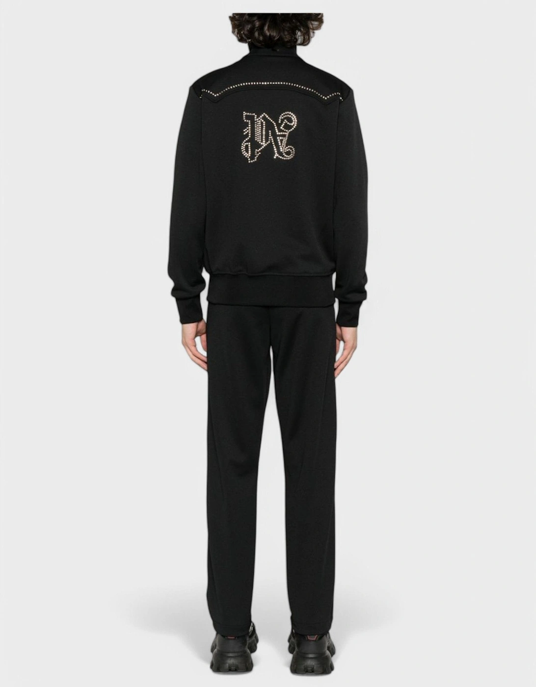 Monogram Stud Track Pants 'Black/Silver'